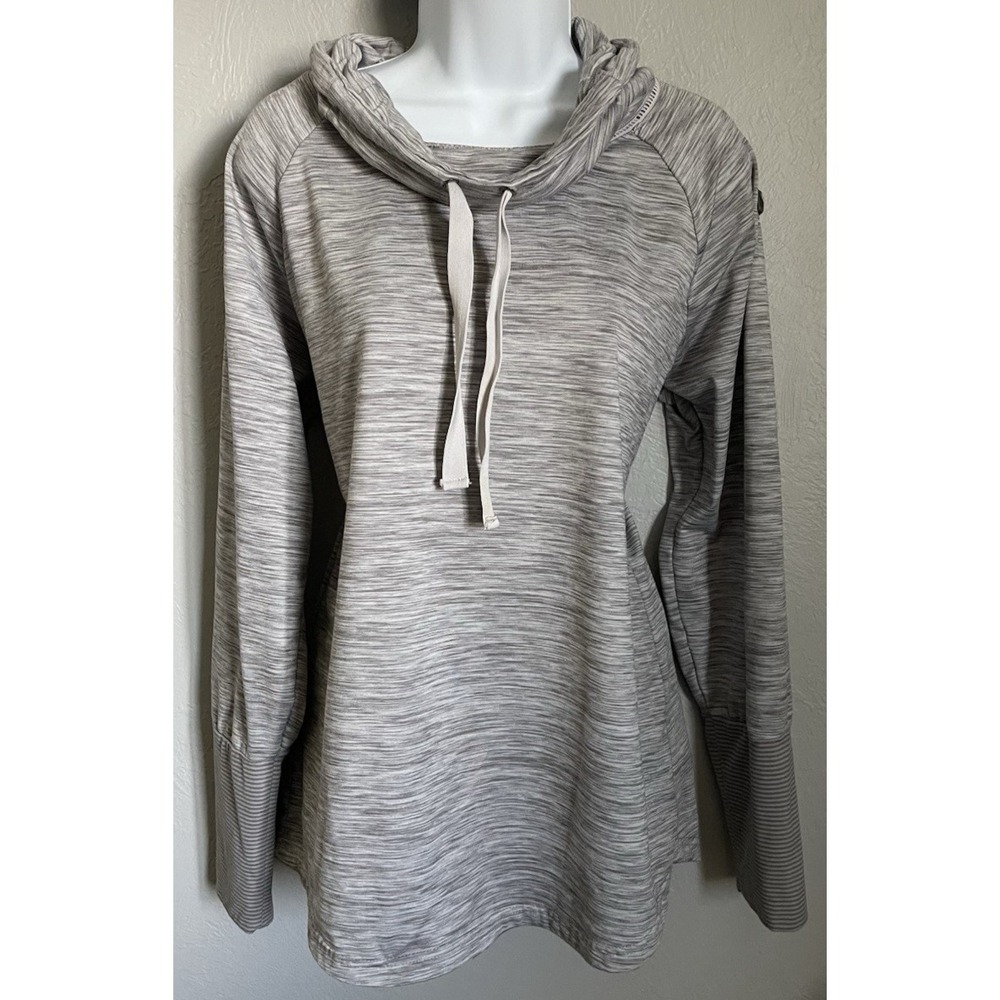 Avalanche Funnel Neck Outdoor Pullover Sweater Heathered Gray Womens Size XL